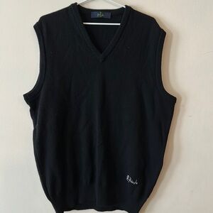 New Pringle of Scotland Sweater Vest Golf V-Neck 100% Lambswool Size Large